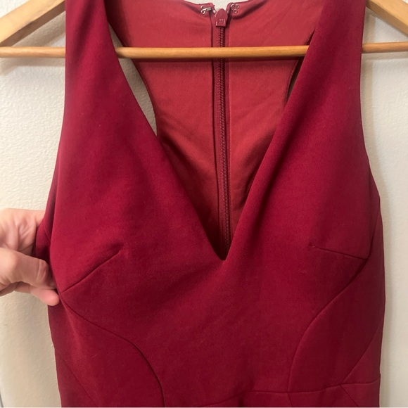 NWT Bariano MORGAN dark Red Formal Raceback Long Dress Christmas Party 12/L - Picture 3 of 10